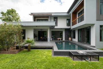 Modern house with pool and garden