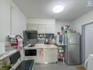 Modern kitchen with stainless steel appliances