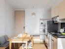 Modern kitchen with dining area