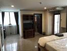 Spacious bedroom with modern amenities