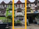 Front view of a residential row house