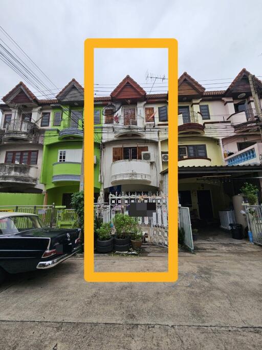 Front view of a residential row house