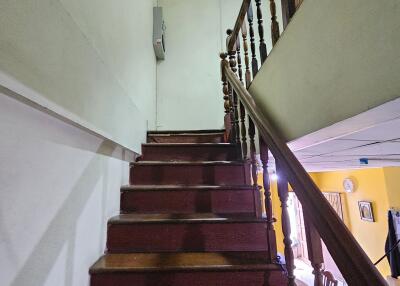 Staircase leading to the upper floor of the building