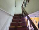 Staircase leading to the upper floor of the building