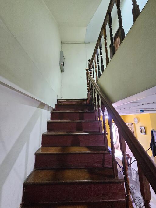 Staircase leading to the upper floor of the building