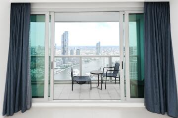 Balcony with city view