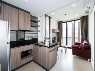 Modern kitchen with integrated living area