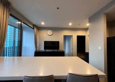 Modern living room with balcony access