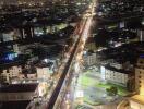 Night cityscape view from tall building