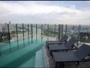 Rooftop pool with city view