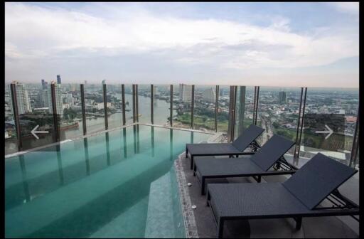 Rooftop pool with city view