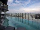 rooftop pool with city view