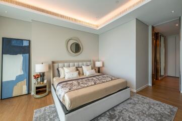 Modern bedroom with stylish decor