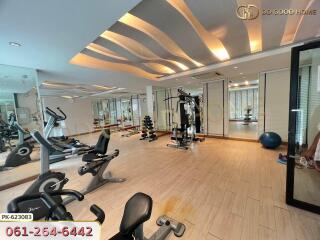 Modern gym with various exercise equipment