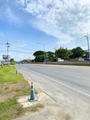 View of the road and surrounding area