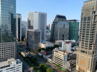 Cityscape with tall buildings