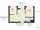 Floor plan of the property showing rooms and their dimensions