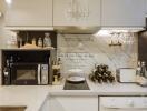 Modern kitchen with appliances and wine storage