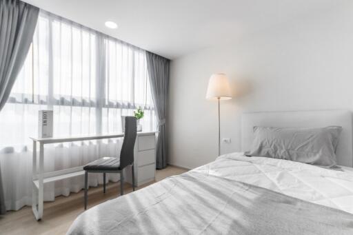 Modern bedroom with natural light