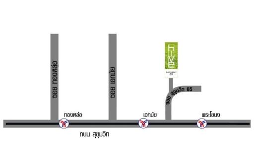 Map showing access roads to the property location