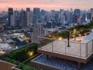 Rooftop terrace with city view