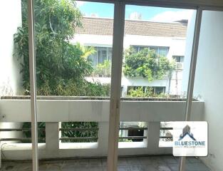 Balcony view with sliding doors leading outside