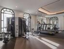 Modern gym with equipment