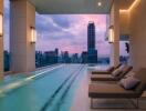 Penthouse with pool and city view