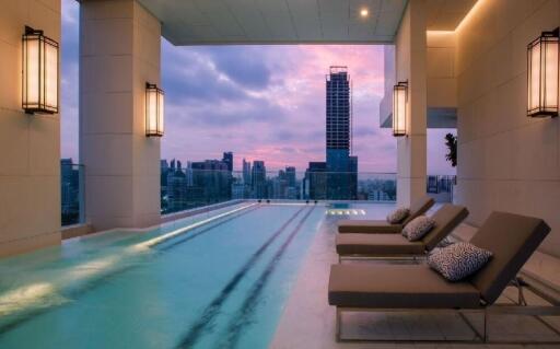 Penthouse with pool and city view