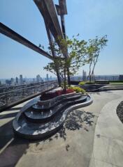 Rooftop garden with city view