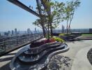 Rooftop garden with city view