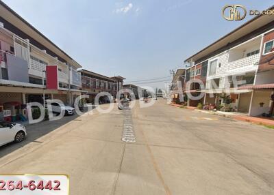 Street view of residential buildings