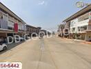 Street view of residential buildings