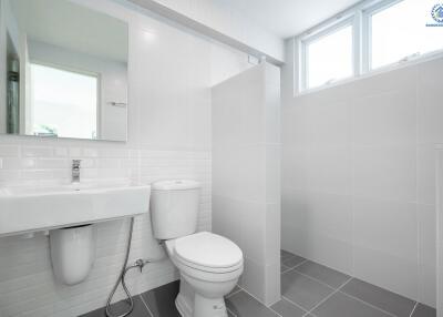 Clean and modern bathroom with toilet and sink