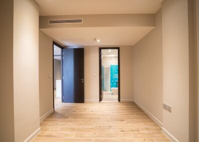 Modern hallway with open doors