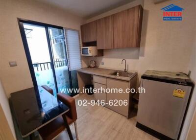 Cozy kitchen with a small dining area