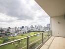 Balcony with city view