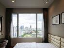 Bedroom with city view