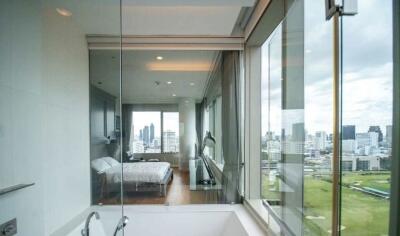 modern bedroom with city view