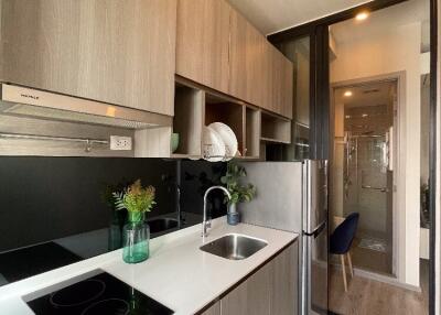 Modern kitchen with sleek cabinetry and appliances