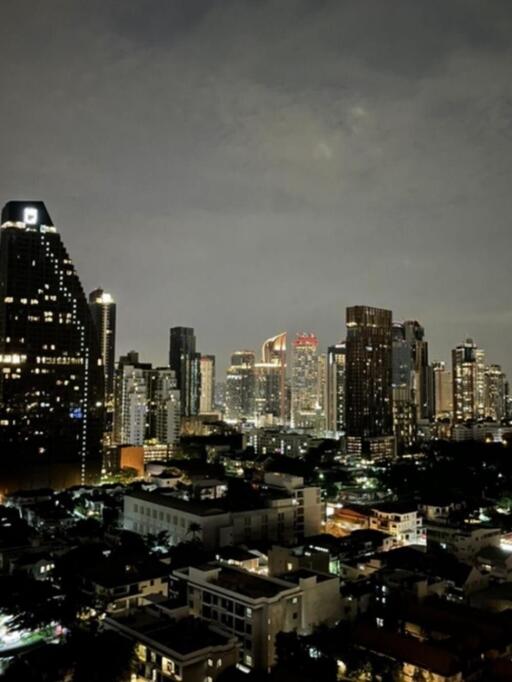 Night view of city skyline