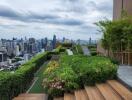 Rooftop garden with skyline view