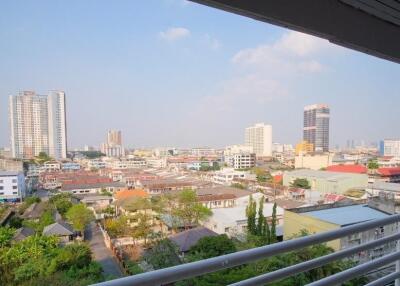 Balcony with city view