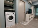 Laundry area integrated with living space