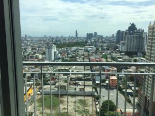 Balcony with city view