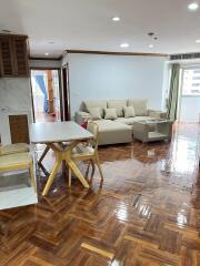 Living room with dining area and furniture