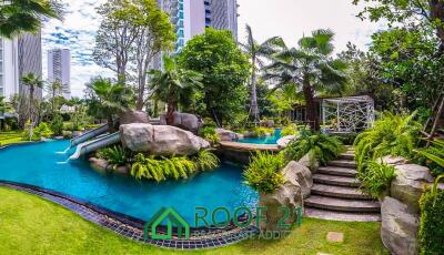 Urgent sale l! Fully furnished unit, Hight floor with direct sea view: The Riviera Wong Amat 1 Bed 1 bath 35 sqm.