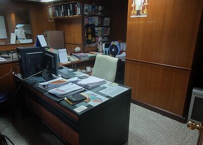 Office with desk and computer