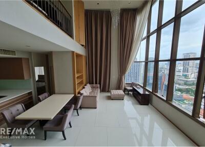 For Sale: High Floor Duplex 2 Bedrooms at The Emporio Place, BTS Phrom Phong 14 Mins Walk