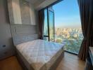 Bedroom with city view